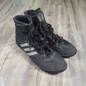 Adidas Combat Speed 5 Wrestling Size Men's 6 Black / Silver Metallic/ Black